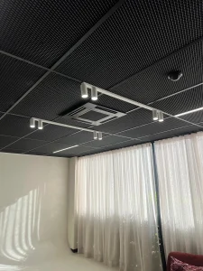 Ceiling lighting installation in a Rosebery commercial office fitout