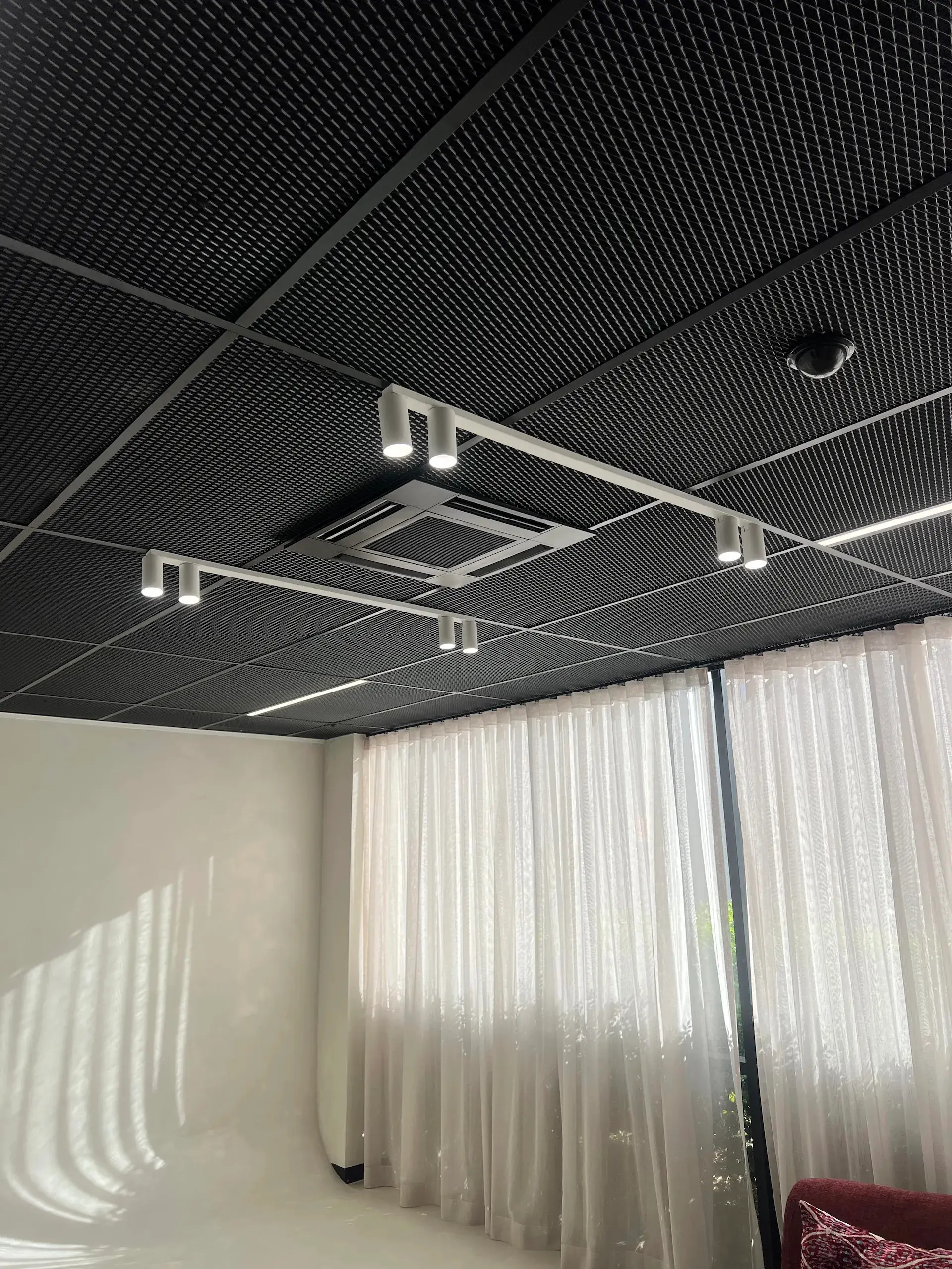 Ceiling lighting installation in a Rosebery commercial office fitout