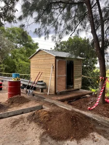 New site shed electrical fitout at a Shell service station