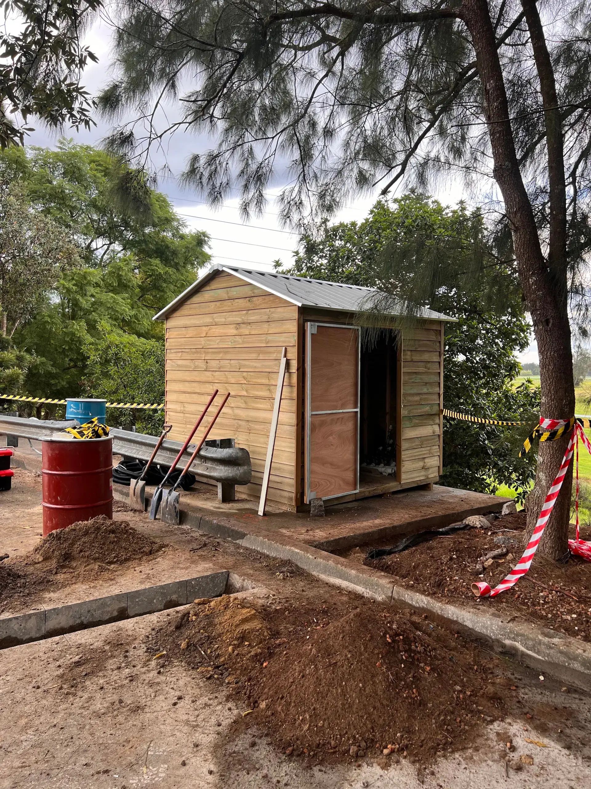 New site shed electrical fitout at a Shell service station