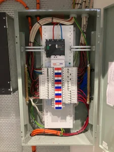 Commercial switchboard upgrade with RCDs and circuit breakers by Hassett Electrical