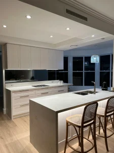 Kitchen downlight installation in a Cabarita home by Hassett Electrical